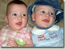 Katherine Rebecca and Lucas Robert Johnson, twins of Traci Coleman Johnson