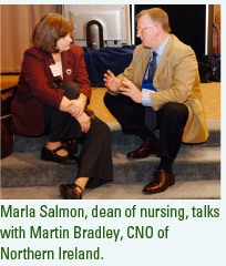 Marla Salmon talks with Martin Bradley of Northern Ireland