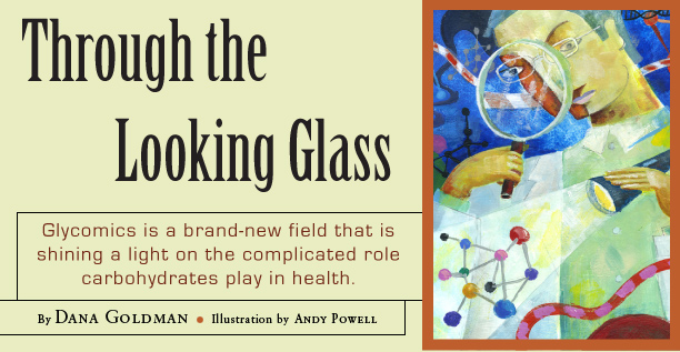 Through the Looking Glass - Glycomics is a brand-new field that is shining a light on the complicated role carbohydrates play in health. By Dana Goldman