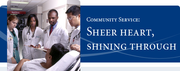 Community Service: Sheer heart, shining through