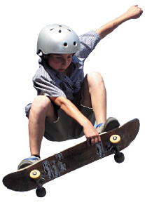 boy on skateboard