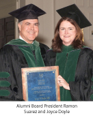 Alumni Board President Ramon Suarez and Joyce Doyle 