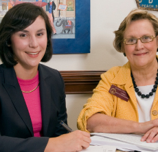 Jackie Green (left) and Representative Sharon Cooper