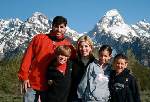 The Rogers family on vacation in Colorado.
