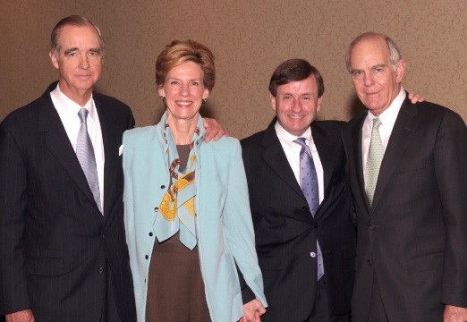 Dean James Curran (second from right), shown here with Ben Johnson (left) and Ann Estes and Lawrence Klamon