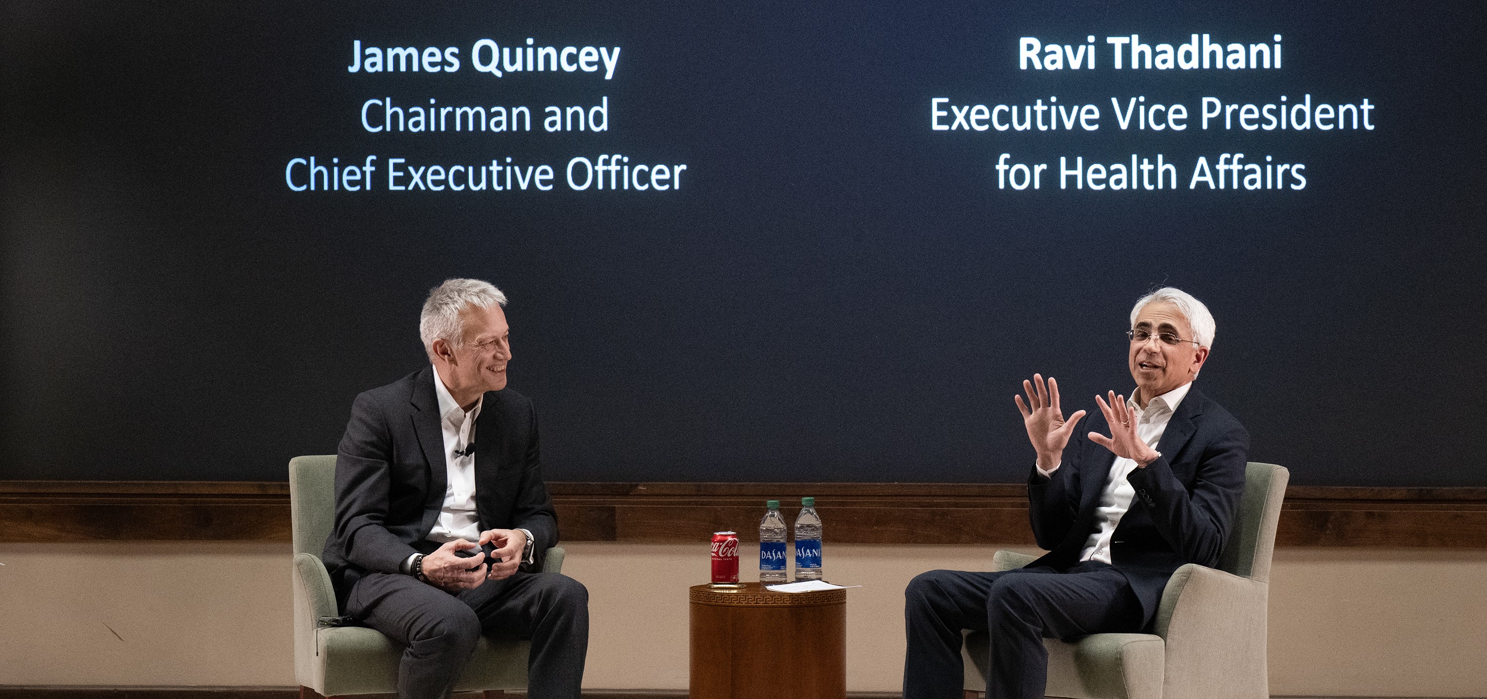 Picture of James Quincey and Ravi Thadhani