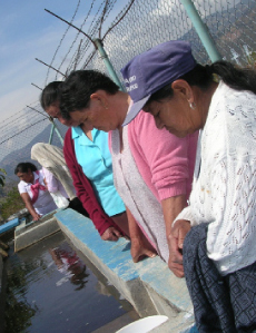 Community members in Ecuador.